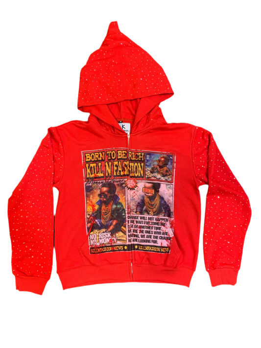 Born To Be Rich KNF Jacket Extended Hood